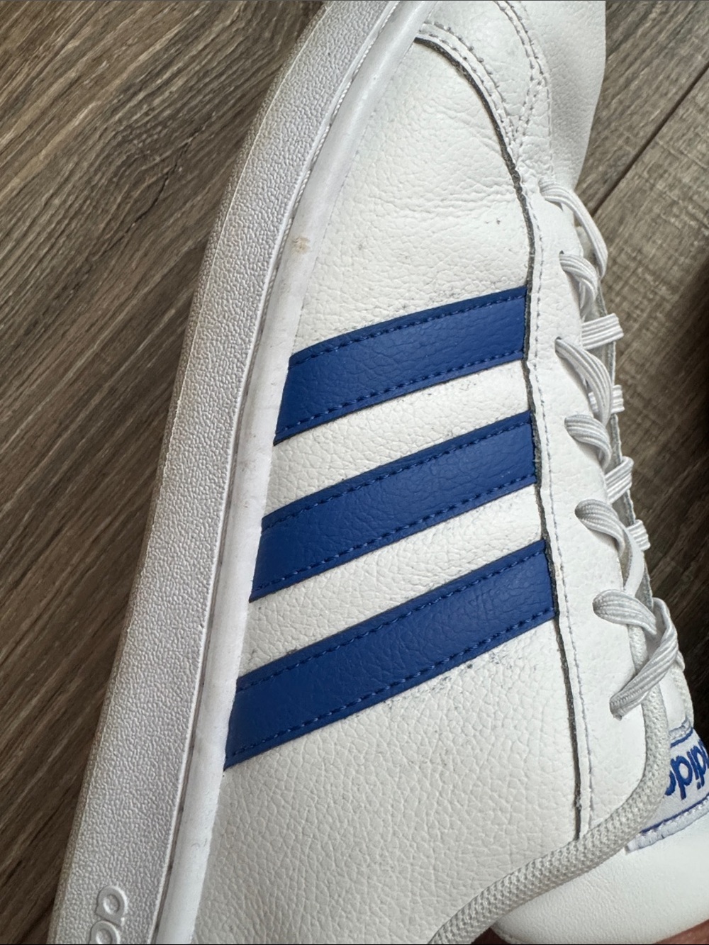 adidas White and Blue Men's Low-Top Sneakers - Picture 12 of 14